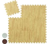 relaxdays Tapis de protection du sol imitation bois 9 pièces