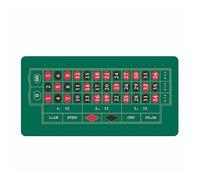 Relaxdays Tapis de roulette et de poker 60 x 120 cm antidérapant en caoutchouc avec rouleau
