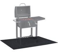 relaxdays Tapis de Barbecue, Protection pour Le Sol, à Rouler, Lavable, LxP : 120x80 cm, Anthracite
