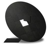 Relaxdays Tapis de Sol Piscine Rond, Ø 370 cm, 41 pièces, Mousse EVA, Noir
