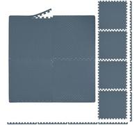 Relaxdays Tapis de sport 60x60 cm - lot de 8 EVA 3 m² protection pour appareils de fitness gris