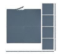 Relaxdays Tapis de sport, 60x60 cm, set de 8, EVA, surface totale 3 m², protection, pour appareils de fitness, gris