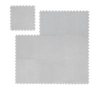 Relaxdays Tapis de Sport, Confortable, 9 pièces à Assembler, EVA et Polyester (sans BPA), 30 x 30 cm, pour Salon, Gris