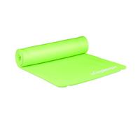 Relaxdays Tapis de yoga 1 cm épaisseur doux caoutchouc sangle transport Pilates aérobic HxlxP: 1 x 61,5 x 182 cm, vert