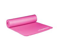Relaxdays Tapis de yoga 1 cm épaisseur doux caoutchouc sangle transport Pilates aérobic HxlxP: 1 x 61,5 x 182 cm, rose