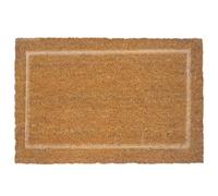 Relaxdays Tapis d'entrée en Fibre de Coco texturé, bordé, Naturel