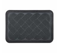 Relaxdays Tapis d'entrée polypropylène noué, antidérapant, Gris