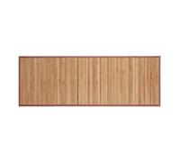 Relaxdays Tapis en Bambou Résistant Humidité Anti-glisse Bord textile Sortie de Bain Douche SDB, 53 x 152 cm, nature