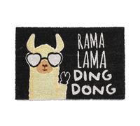 Relaxdays Paillasson Lama, Fibres de Coco, Tapis à écritures, 60x40cm, antidérapant, intérieur & extérieur, Multicolore