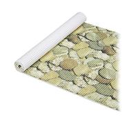 Relaxdays Tapis Moelleux en Mousse, à découper, Bain, Sauna, Piscine; Anti dérapant, Motif Pierre lxP env.65x150cm,Brun