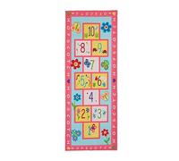 Relaxdays Tapis pour la Chambre de Votre Enfant, 10 Cases, Jouer à la marelle, 179 x 67 cm, Multicolore