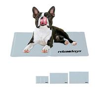 Relaxdays Tapis rafraichissant pour Chien, Auto-rafraichissant, Animaux, Couverture Froide, différentes Tailles, Gris