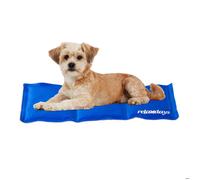 Relaxdays Tapis rafraîchissant pour chien, auto-rafraîchissant, essuyable, résistant, avec gel, 20 x 35 cm, bleu