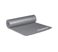 Relaxdays Tapis Yoga, Lot de 2, 1 cm épaisseur Doux Caoutchouc Sangle Transport Pilates aérobic HxlxP: 1 x 61,5 x 182 cm, Gris