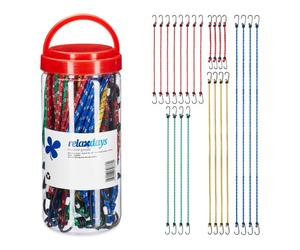 Relaxdays Tendeur en lot de 24, 5 tailles