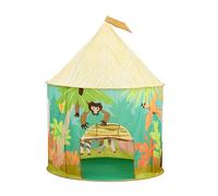 Relaxdays Tente de Jeux Jungle pour Enfants, Tente Jungle Intérieure, HD:125x105cm, Tente Enfants avec Porte, Pliable, Coloré