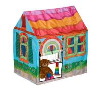 Relaxdays Tente pour enfants, en forme de maison de campagne, H x L x P : 103 x 96 x 75 cm, multicolore