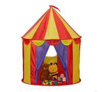 Relaxdays Tente pour enfants, prend la forme d'un chapiteau, pliable, H x D : 125 x 95 cm, multicolore