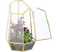 relaxdays Terrarium géométrique pour plantes en verre