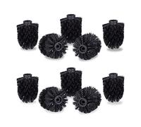 Relaxdays Tête de Rechange pour Brosse WC Lot de 10 Orifice intérieur 9,5 mm Diamètre 7 cm, 2 Couleurs