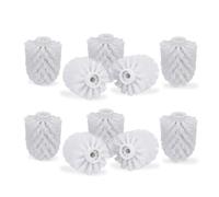 Relaxdays Tête de Rechange pour Brosse WC Lot de 10 Orifice intérieur 9,5 mm Diamètre 7 cm, Blanc