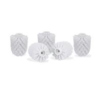 Relaxdays Têtes de rechange pour brosse WC Lot de 5 Ø 8 cm Orifice intérieur 9,5 mm Blanc