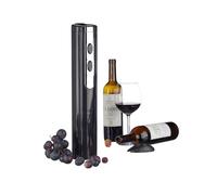 Relaxdays Tire-bouchons électrique ouvre-bouteilles électrique bouteille de vin coupe capsule, anthracite