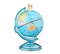 Relaxdays Tirelire Formant Un Globe, Lot de 2, pour économiser, Carte du Monde, en Anglais, H x l x P: 16,5 x 14 x 14 cm, coloré