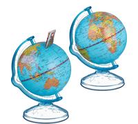 relaxdays Tirelire Globe, set de 2 pièces