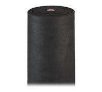 Relaxdays, noir anti-mauvaises herbes 50 m, Bâche tissée, Toile 150g/m² paillage, Résiste rayons UV, antidéchirure
