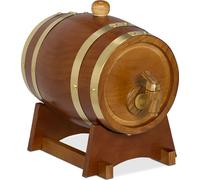 relaxdays Tonneau à whisky en bois 1,25 litre