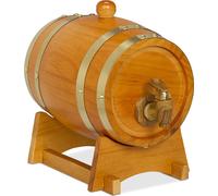 relaxdays Tonneau à whisky en bois 1,25 litre