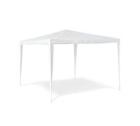 Relaxdays 10020077_49 Tonnelle tente de jardin terrasse chapiteau pergola guitoune tente festival bar H x l x P 2,5 x 3 x 3 m blanc