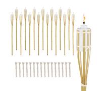 Relaxdays Torche de jardin en bambou en lot de 16