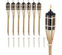 relaxdays Torches de jardin 50cm Set de 8 pièces
