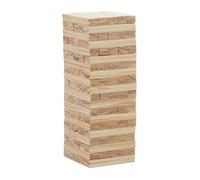 Relaxdays Tour infernale XL, 200 briques de bois, HxBxT: 32x12x12 cm, constructions, bricolage, pour enfants, nature