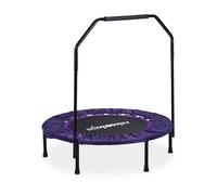 relaxdays Trampoline de fitness bleu 102,0 cm