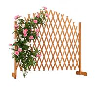 Relaxdays Treillis extensible en bois