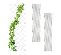 Relaxdays Treillis Extensible, Lot de 3, tuteur Pliable, Jardin, Balcon, terrasse, 250 cm, Plastique, Blanc