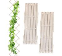 Relaxdays Treillis extensible, set de 3, aide pour grimper plantes grimpantes, 180x30 cm, jardin, balcon, terrasse, bois, blanc