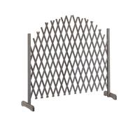 Relaxdays, gris Treillis jardin en bois extensible 200 cm, Clôture grillage pliable, Plante grimpante Brise-vue balcon