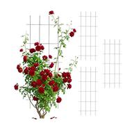 Relaxdays Treillis métal Support Plantes grimpantes Lot de 4, 115 x 45 cm, Noir