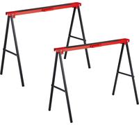 relaxdays Tréteau de travail pliable 100 kg, lot de 2