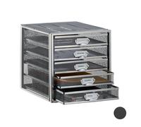 Relaxdays Trieur de document 5 tiroirs