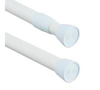 Relaxdays Tringle à rideau extensible, 150 - 280 cm, barre de serrage, sans perçage, douche, fenêtre, blanc