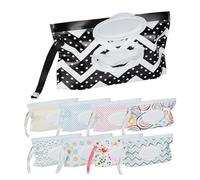 Relaxdays Trousse pour lingettes cosmétiques, Lot de 9, pour emporter Les Serviettes de bébé, à remplir, Multicolore