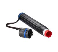 Relaxdays Tube de Transport télescopique en Plastique avec Sangle réglable et Couvercle à Visser, Noir, 64 à 100 cm, pour Format Max. A0, noir