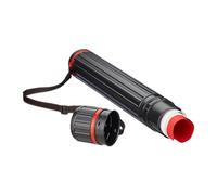 Relaxdays Tube Extensible 45 à 72 cm, diamètre 7 cm, Transport de Posters et Dessins, Rouleau à Dessin Jusqu'au Format A1, Rouge/Noir