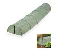 Relaxdays Tunnel de croissance pliable 2,9 m avec fermetures éclair contre parasites et oiseaux Vert