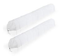 Relaxdays Tunnel de Croissance, lot 2, Longueur : 5 m, Contre Les parasites, Filet à Mailles Fines, Blanc